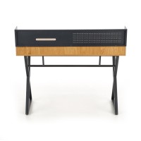 Γραφείο B43 χρυσαφένιο δρυς / μαύρο 110/51/90 cm 2010001177487