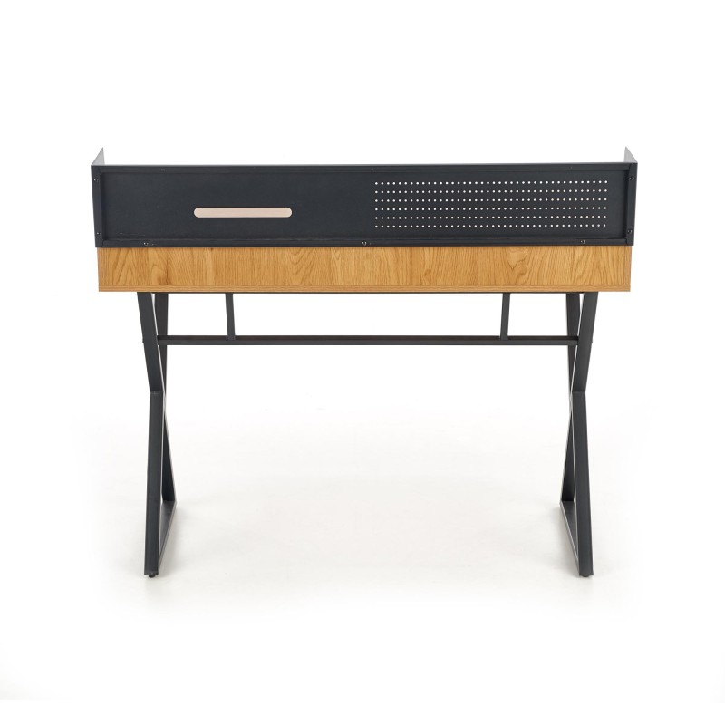 Γραφείο B43 χρυσαφένιο δρυς / μαύρο 110/51/90 cm 2010001177487