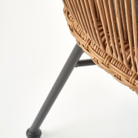 K400 Kαρέκλα εξωτερικού χώρου σε φυσικό 55x47x74 με ύψος καθίσματος 43cm