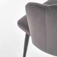 K386 Καρέκλα τραπεζαρίας γκρι 60x58x84 με ύψος καθίσματος 48cm