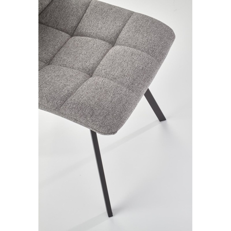 K402 Καρέκλα γκρι 45x55x86cm με ύψος καθίσματος 48 cm