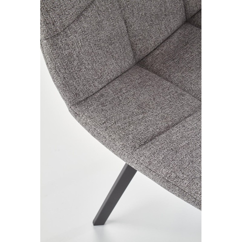 K402 Καρέκλα γκρι 45x55x86cm με ύψος καθίσματος 48 cm