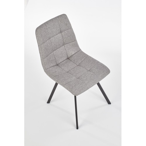 K402 Καρέκλα γκρι 45x55x86cm με ύψος καθίσματος 48 cm
