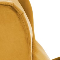 Πολυθρόνα relax με ανάκληση AGUSTIN 2 με ύφασμα βελούδο σε μουσταρδί χρώμα , 75/92-160/107-83/45 cm