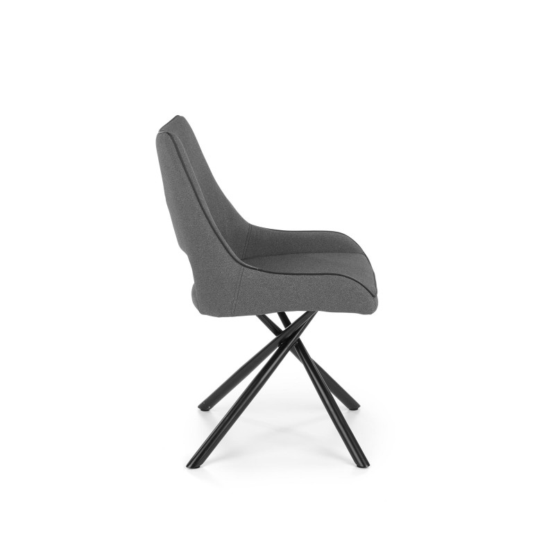 K409 Καρέκλα γκρι 49x52x84 με ύψος καθίσματος 46 cm