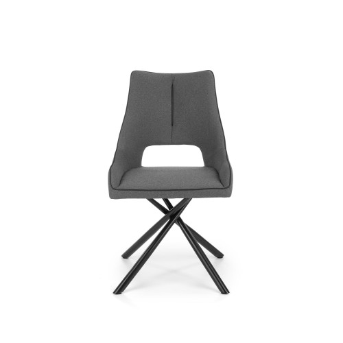 K409 Καρέκλα γκρι 49x52x84 με ύψος καθίσματος 46 cm