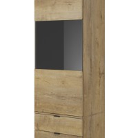 NEST W-2 βιτρίνα δρυς / μαύρο  60/45/192 cm 2010001178743
