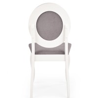 Καρέκλα τραπεζαρίας λευκή/γκρι BAROCK : 45x51x93cm με ύψος καθίσματος 46 cm