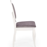 Καρέκλα τραπεζαρίας λευκή/γκρι BAROCK : 45x51x93cm με ύψος καθίσματος 46 cm
