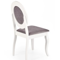 Καρέκλα τραπεζαρίας λευκή/γκρι BAROCK : 45x51x93cm με ύψος καθίσματος 46 cm