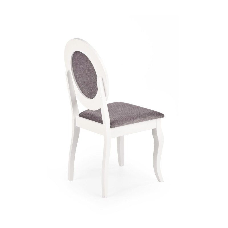 Καρέκλα τραπεζαρίας λευκή/γκρι BAROCK : 45x51x93cm με ύψος καθίσματος 46 cm