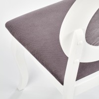 Καρέκλα τραπεζαρίας λευκή/γκρι BAROCK : 45x51x93cm με ύψος καθίσματος 46 cm