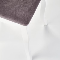 Καρέκλα τραπεζαρίας λευκή/γκρι BAROCK : 45x51x93cm με ύψος καθίσματος 46 cm