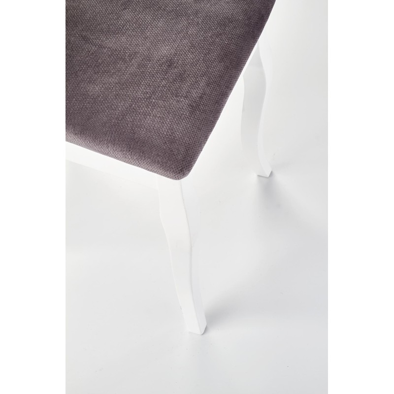 Καρέκλα τραπεζαρίας λευκή/γκρι BAROCK : 45x51x93cm με ύψος καθίσματος 46 cm
