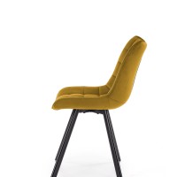 K332 Καρέκλα μουσταρδί : 46x61x84cm με ύψος καθίσματος 48 cm
