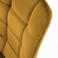 K332 Καρέκλα μουσταρδί : 46x61x84cm με ύψος καθίσματος 48 cm