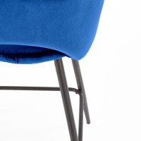 H96 Σκαμπό μπαρ σε σκούρο μπλε 48x49x89 με ύψος καθίσματος 65cm