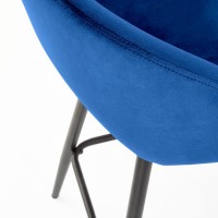 H96 Σκαμπό μπαρ σε σκούρο μπλε 48x49x89 με ύψος καθίσματος 65cm