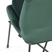K454  Καρέκλα Τραπεζαρίας σκούρο πράσινο/μαύρο 46/55/83cm και ύψος καθίσματος 48 cm
