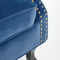 Πολυθρόνα TITAN σκούρο μπλε 73/70/87 cm, βελούδινο ύφασμα / μασίφ ξύλο V-CH-TITAN-FOT-GRANATOWY