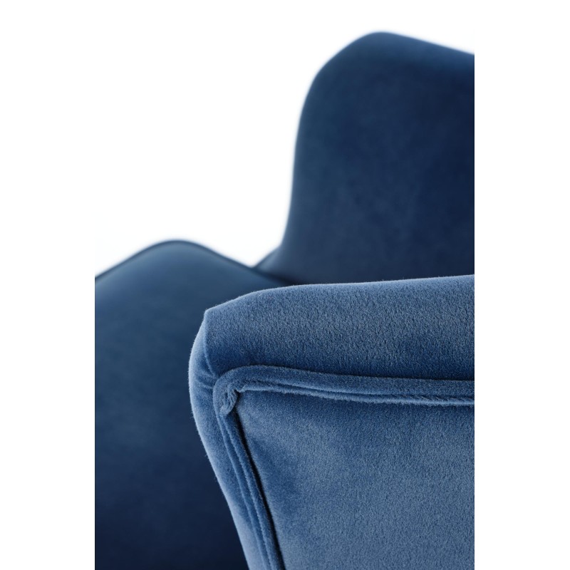 Πολυθρόνα TITAN σκούρο μπλε 73/70/87 cm, βελούδινο ύφασμα / μασίφ ξύλο V-CH-TITAN-FOT-GRANATOWY