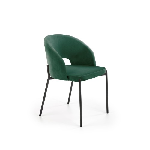 K455 Καρέκλα τραπεζαρίας σκούρο πράσινο 51x57x77 με ύψος καθίσματος 47cm