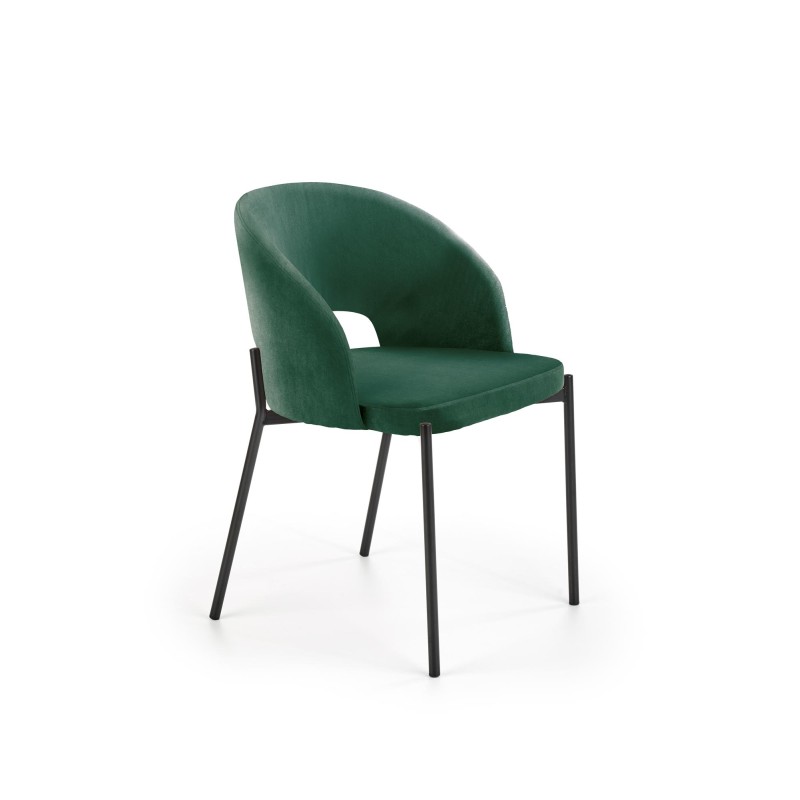 K455 Καρέκλα τραπεζαρίας σκούρο πράσινο 51x57x77 με ύψος καθίσματος 47cm