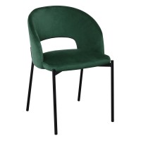 K455 Καρέκλα τραπεζαρίας σκούρο πράσινο 51x57x77 με ύψος καθίσματος 47cm