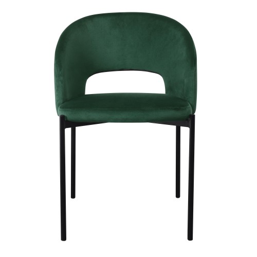K455 Καρέκλα τραπεζαρίας σκούρο πράσινο 51x57x77 με ύψος καθίσματος 47cm