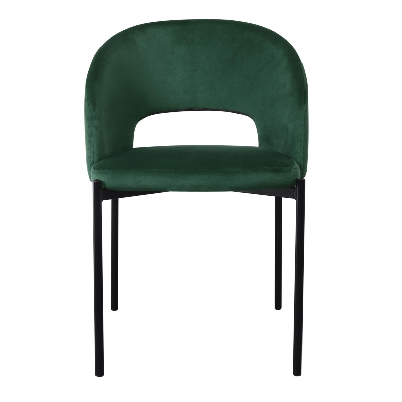 K455 Καρέκλα τραπεζαρίας σκούρο πράσινο 51x57x77 με ύψος καθίσματος 47cm