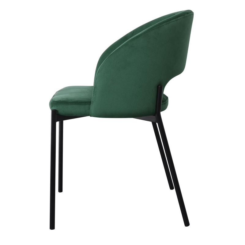 K455 Καρέκλα τραπεζαρίας σκούρο πράσινο 51x57x77 με ύψος καθίσματος 47cm