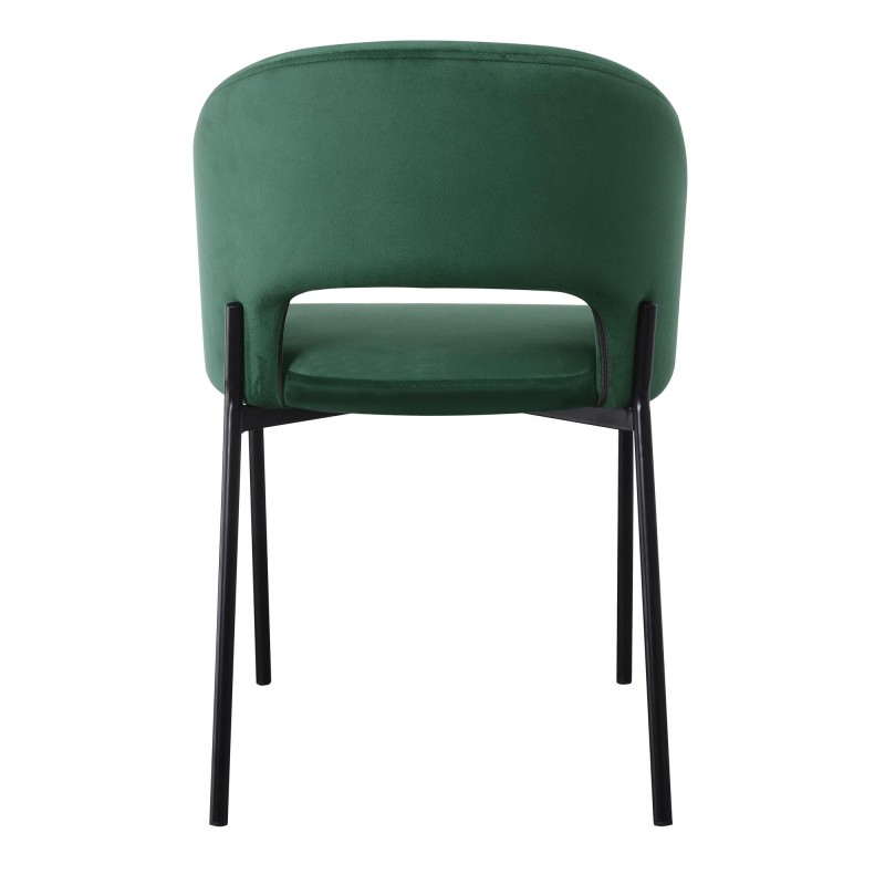 K455 Καρέκλα τραπεζαρίας σκούρο πράσινο 51x57x77 με ύψος καθίσματος 47cm