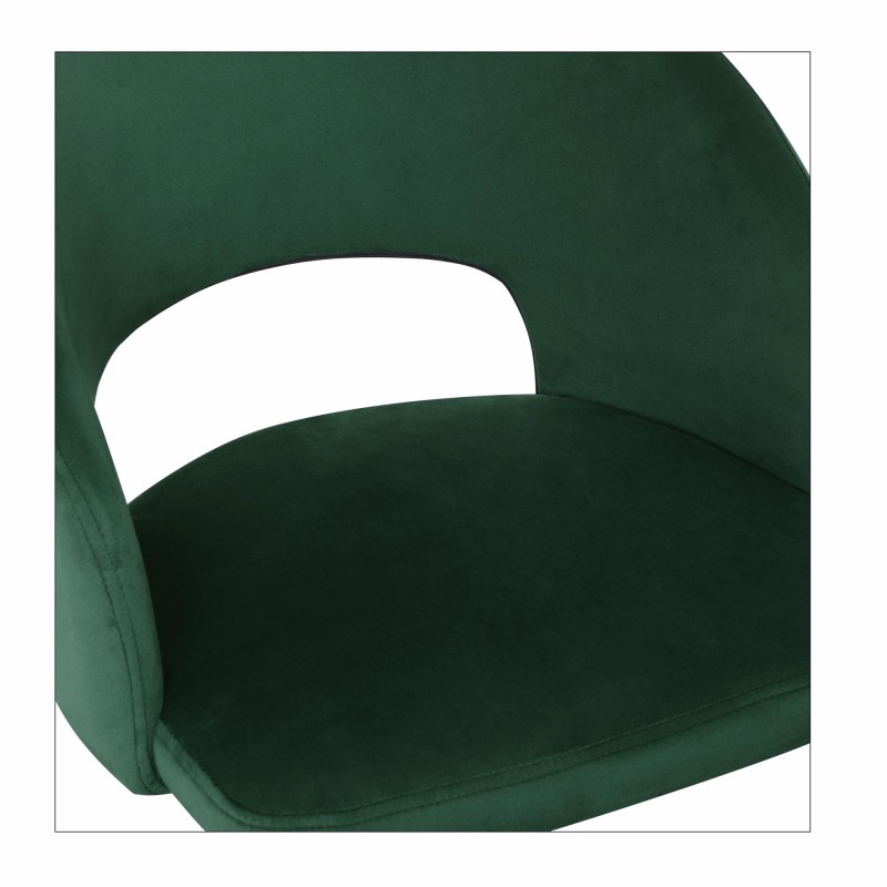 K455 Καρέκλα τραπεζαρίας σκούρο πράσινο 51x57x77 με ύψος καθίσματος 47cm