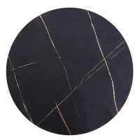 Τραπέζι σαλονιού ANTICA μαύρο μαρμάρινο 80X36cm