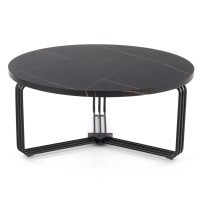 Τραπέζι σαλονιού ANTICA μαύρο μαρμάρινο 80X36cm