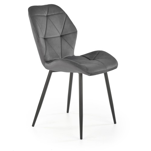 K453 Καρέκλα γκρι : 48x53x86cm με ύψος καθίσματος 50 cm