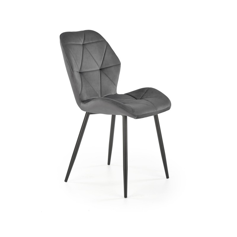 K453 Καρέκλα γκρι : 48x53x86cm με ύψος καθίσματος 50 cm