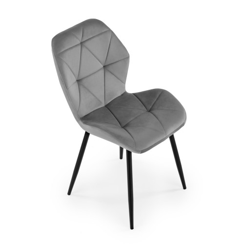 K453 Καρέκλα γκρι : 48x53x86cm με ύψος καθίσματος 50 cm