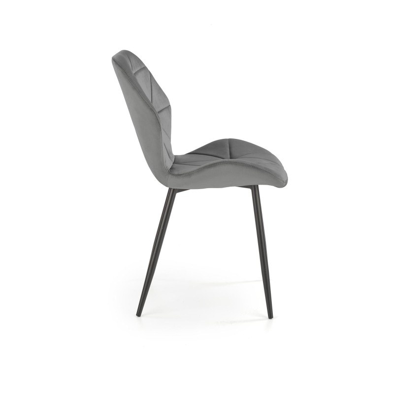 K453 Καρέκλα γκρι : 48x53x86cm με ύψος καθίσματος 50 cm
