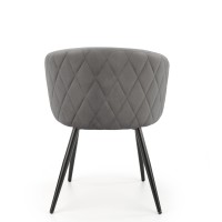 K430 Καρέκλα γκρι 61x54x77 με ύψος καθίσματος 48 cm
