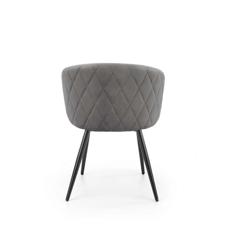 K430 Καρέκλα γκρι 61x54x77 με ύψος καθίσματος 48 cm