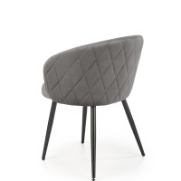 K430 Καρέκλα γκρι 61x54x77 με ύψος καθίσματος 48 cm