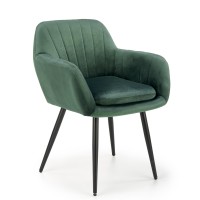 K429 Καρέκλα τραπεζαρίας σκούρο πράσινο 58x53x80 με ύψος καθίσματος 51cm