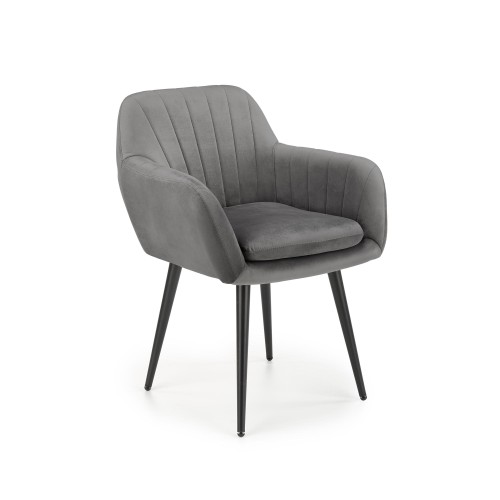 K429 Καρέκλα γκρι 58x53x80 με ύψος καθίσματος 51 cm
