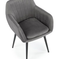 K429 Καρέκλα γκρι 58x53x80 με ύψος καθίσματος 51 cm