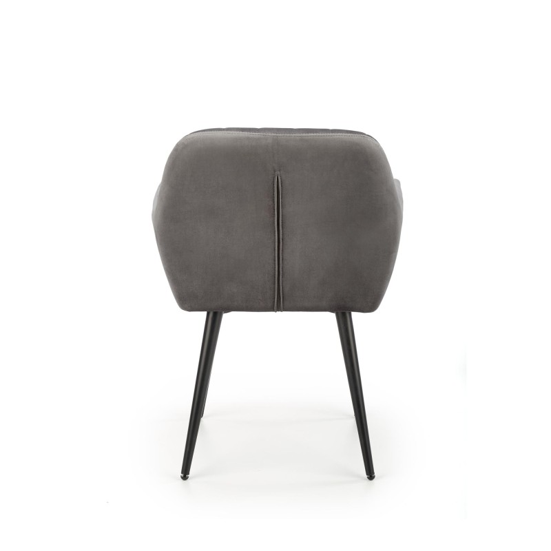K429 Καρέκλα γκρι 58x53x80 με ύψος καθίσματος 51 cm