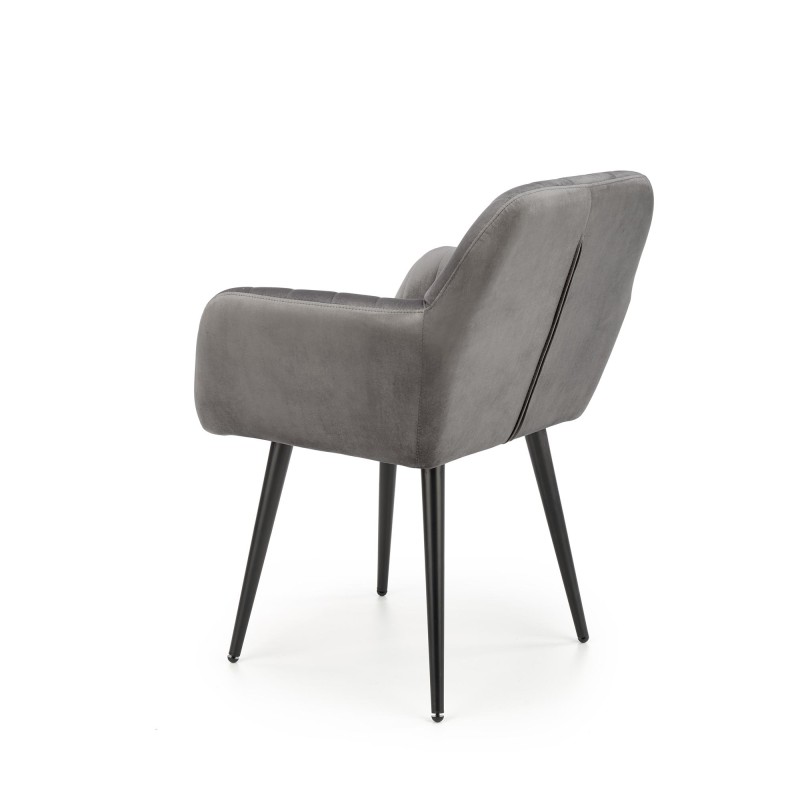 K429 Καρέκλα γκρι 58x53x80 με ύψος καθίσματος 51 cm