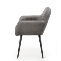 K429 Καρέκλα γκρι 58x53x80 με ύψος καθίσματος 51 cm