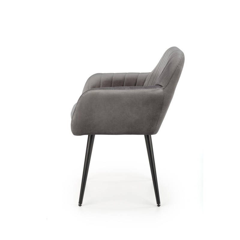 K429 Καρέκλα γκρι 58x53x80 με ύψος καθίσματος 51 cm