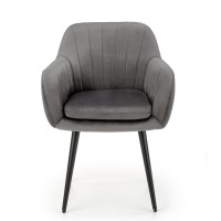K429 Καρέκλα γκρι 58x53x80 με ύψος καθίσματος 51 cm